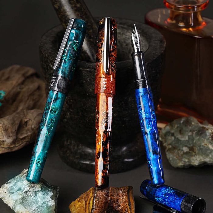 Benu Talisman Fountain Pen Hawk's Eye by Benu at Cult Pens