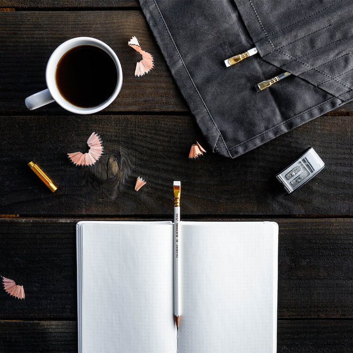Blackwing Slate Notebook and Pencil Set White A5 by Blackwing at Cult Pens