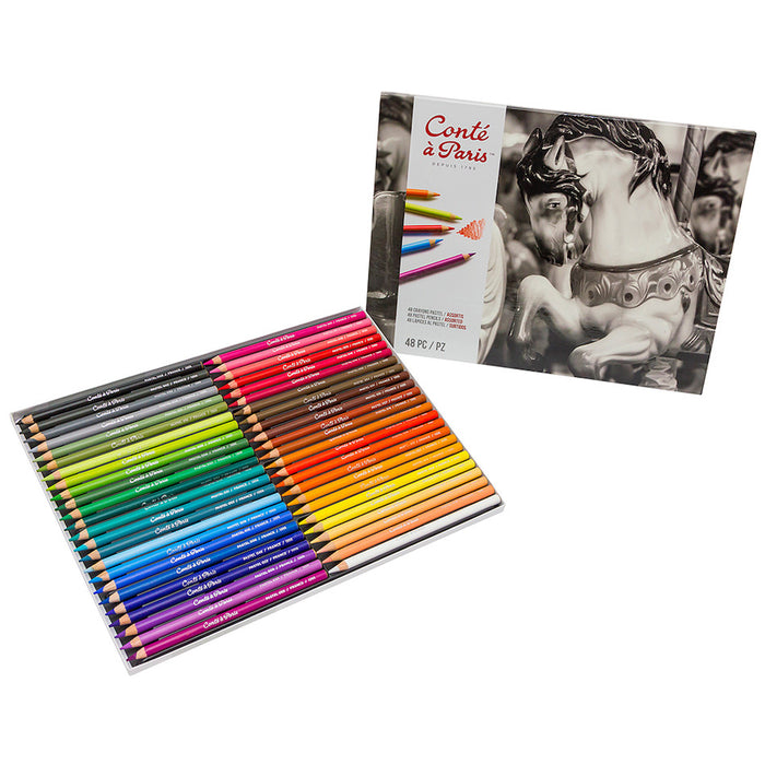 Conté à Paris Pastel Pencil Box of 48 Assorted by Conté à Paris at Cult Pens