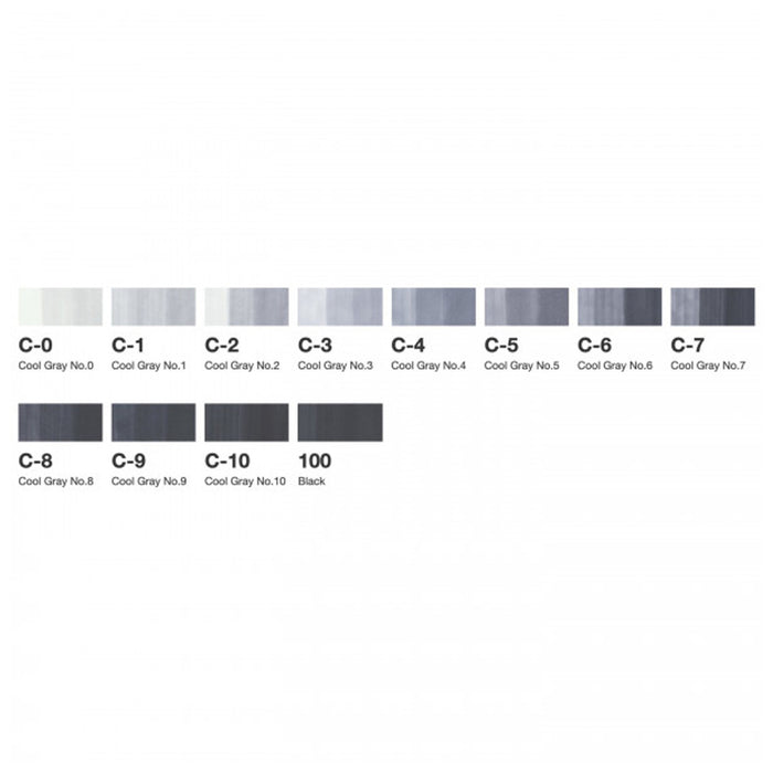 Copic Classic Marker Set of 12 Cool Grey by Copic at Cult Pens