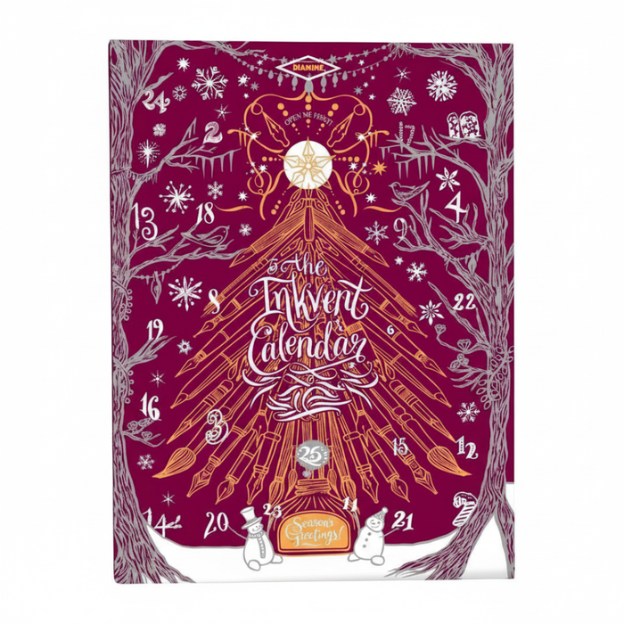 Diamine Inkvent Calendar 2026 Burgundy Edition