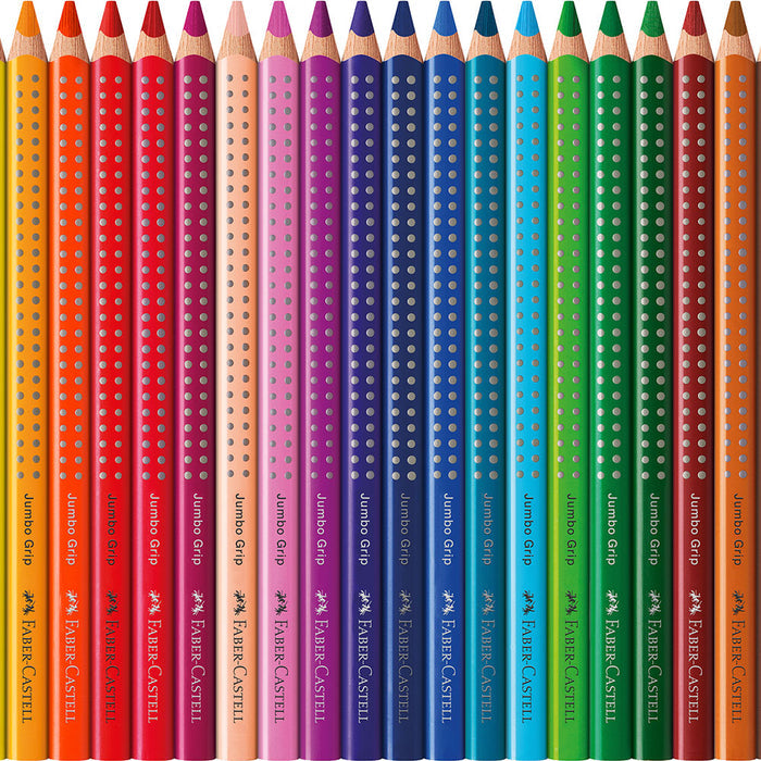 Faber-Castell Jumbo Grip Coloured Pencil Metal Tin of 16 by Faber-Castell at Cult Pens
