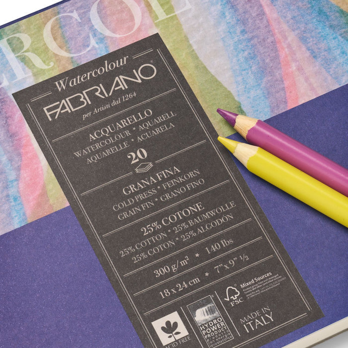 Fabriano Watercolour Pad and Pencil Set