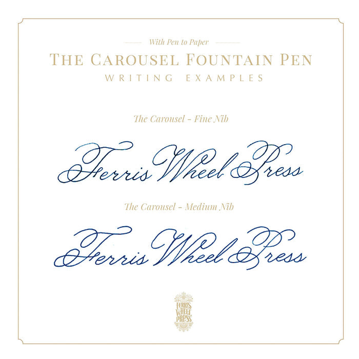 Ferris Wheel Press Aluminium Carousel Fountain Pen Rose Petal Plush