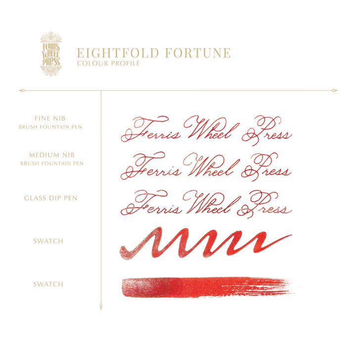 Ferris Wheel Press Curious Collaborations Special Edition Lunar New Year Eightfold Fortune Ink