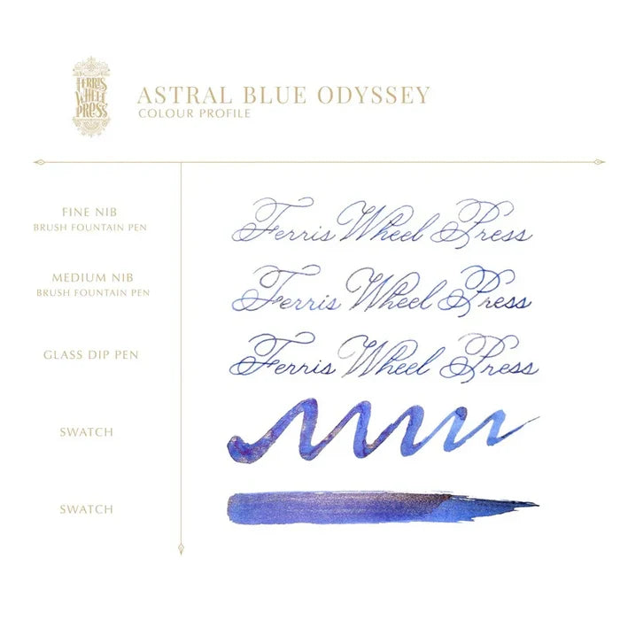 Ferris Wheel Press Everyday Fountain Pen Ink 10ml Astral Blue Odyssey