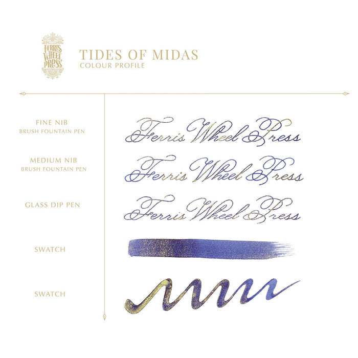 Ferris Wheel Press Ferritales Fountain Pen Ink 10ml Tides of Midas