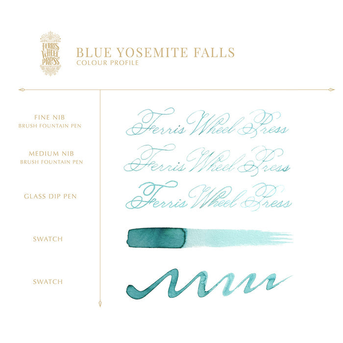 Ferris Wheel Press Fountain Pen Ink 38ml Blue Yosemite Falls