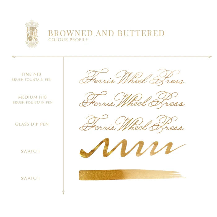 Ferris Wheel Press Fountain Pen Ink 38ml Browned and Buttered
