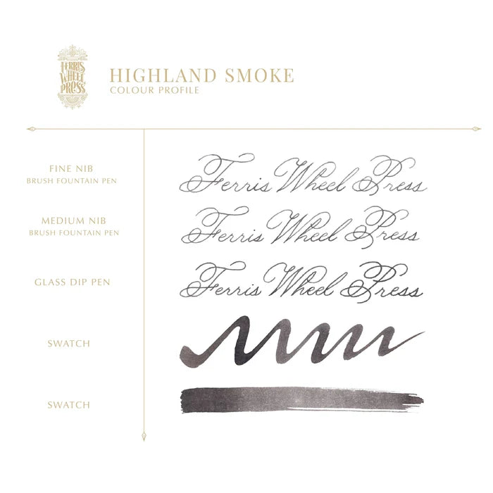 Ferris Wheel Press Fountain Pen Ink 38ml Highland Smoke