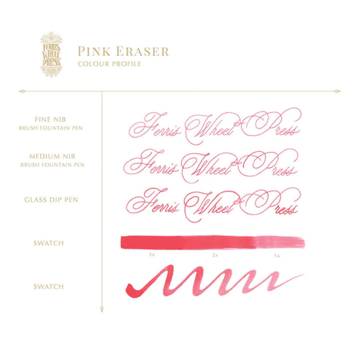 Ferris Wheel Press Fountain Pen Ink 38ml Pink Eraser