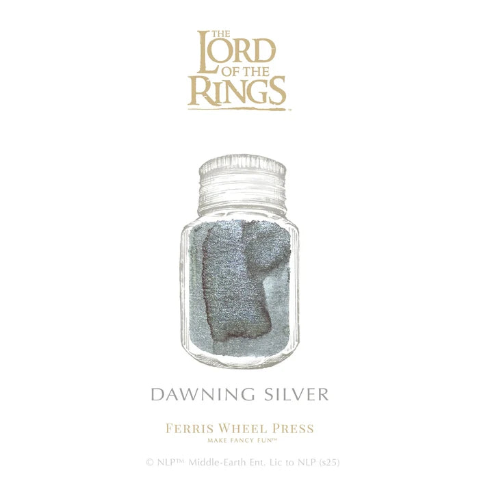 Ferris Wheel Press Lord of the Rings Fountain Pen Ink 10ml Dawning Silver