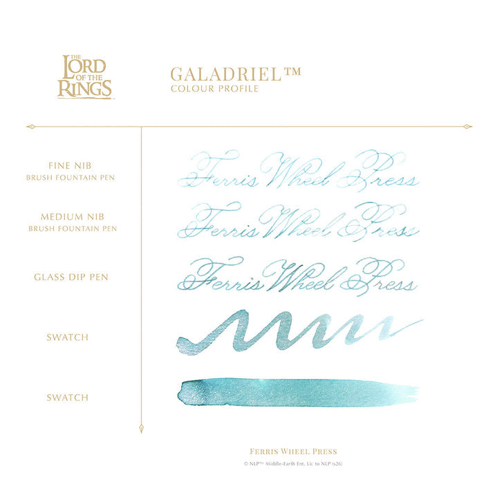 Ferris Wheel Press Lord of the Rings Fountain Pen Ink 38ml Galadriel