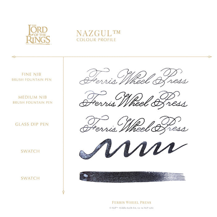 Ferris Wheel Press Lord of the Rings Fountain Pen Ink 38ml Nazgûl