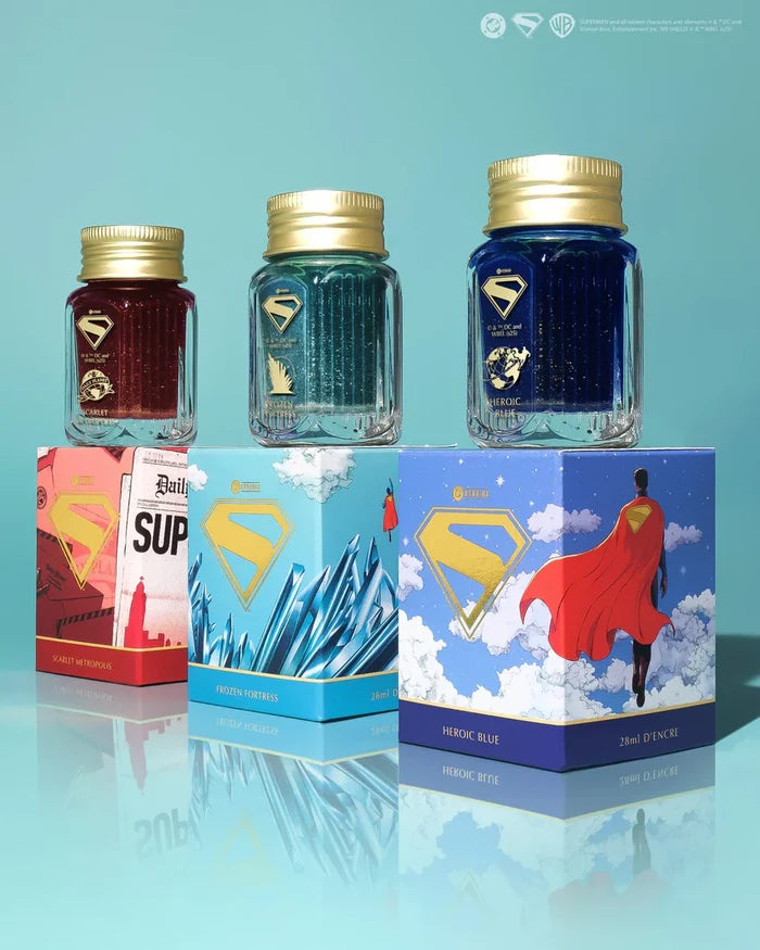 Ferris Wheel Press Superman Fountain Pen Ink 28ml Scarlet Metropolis