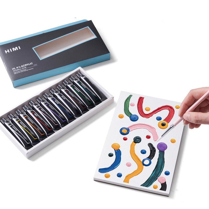 HIMI Tube Acrylic Set of 12 Colours 12ml