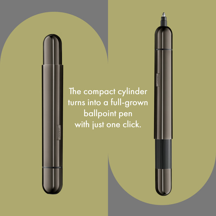 LAMY 281 pico Lx Ruthenium Ballpoint Pen and Leather Pouch set