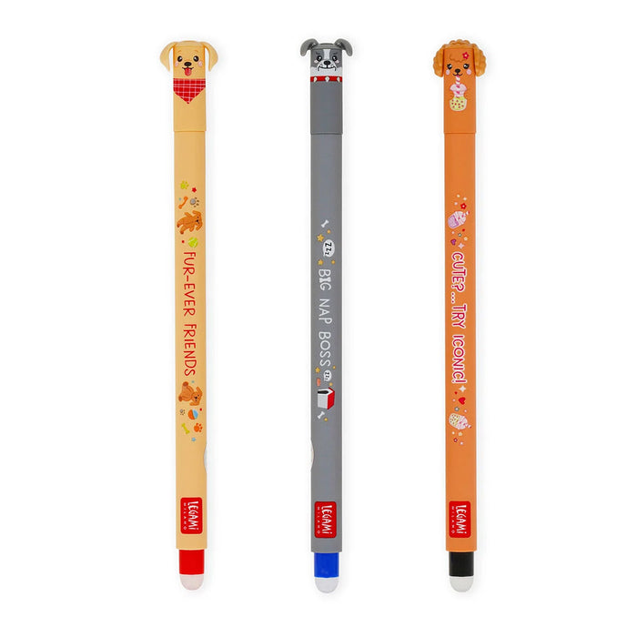 Legami Set of 3 Erasable Pens Fur-ever Friends