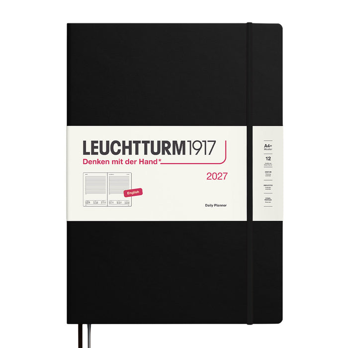 LEUCHTTURM1917 Daily Planner 2027 Hardcover Master A4+ Black