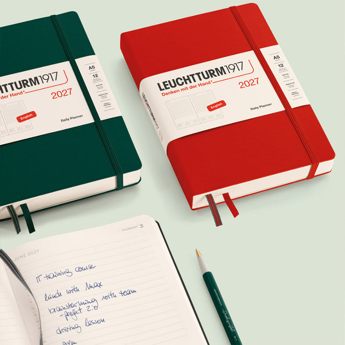 LEUCHTTURM1917 Daily Planner 2027 Hardcover Master A4+ Black