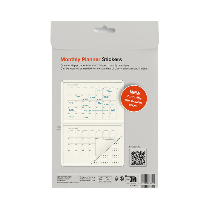 LEUCHTTURM1917 Monthly Planner Stickers 2027