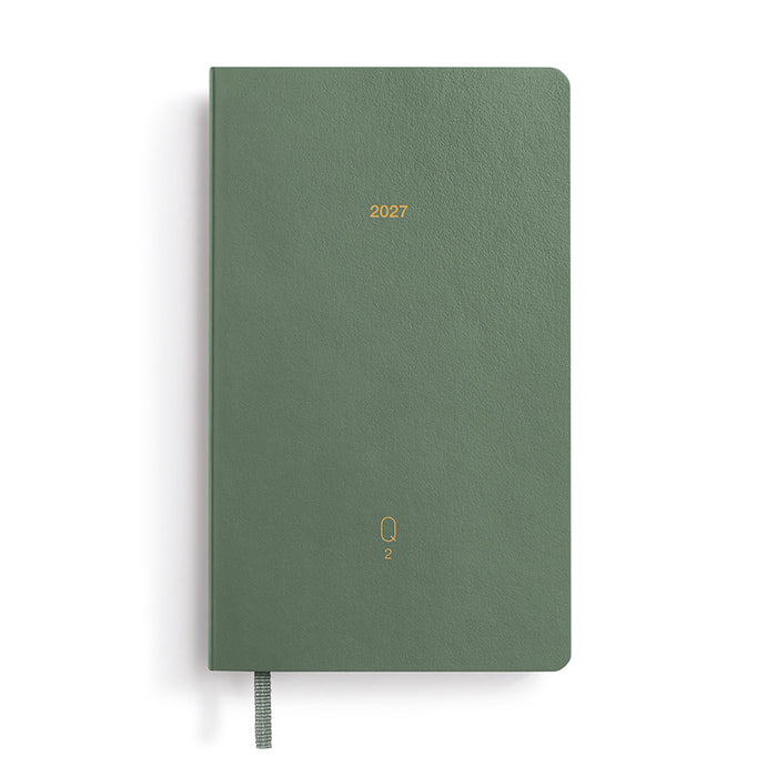 LEUCHTTURM1917 Quarterly Daily Planner 2027 Pocket A6 Shades of Green