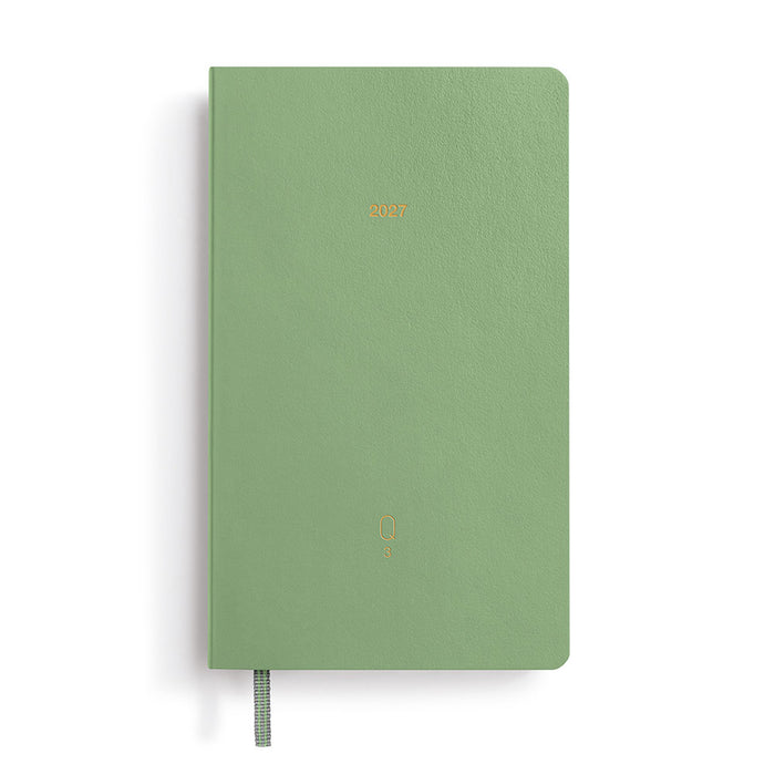 LEUCHTTURM1917 Quarterly Daily Planner 2027 Pocket A6 Shades of Green