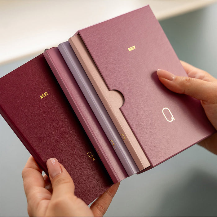 LEUCHTTURM1917 Quarterly Daily Planner 2027 Pocket A6 Shades of Rose
