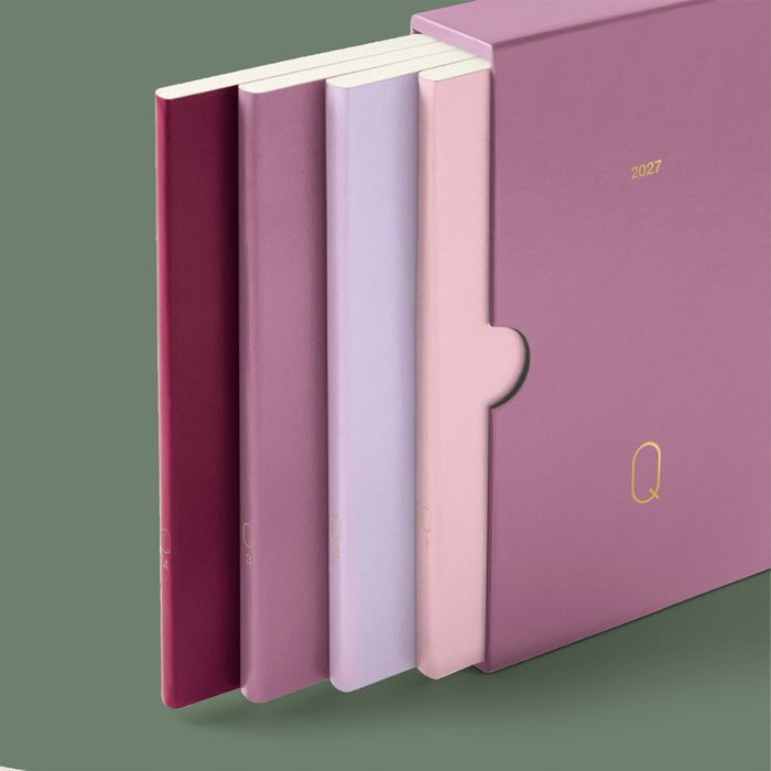 LEUCHTTURM1917 Quarterly Daily Planner 2027 Pocket A6 Shades of Rose