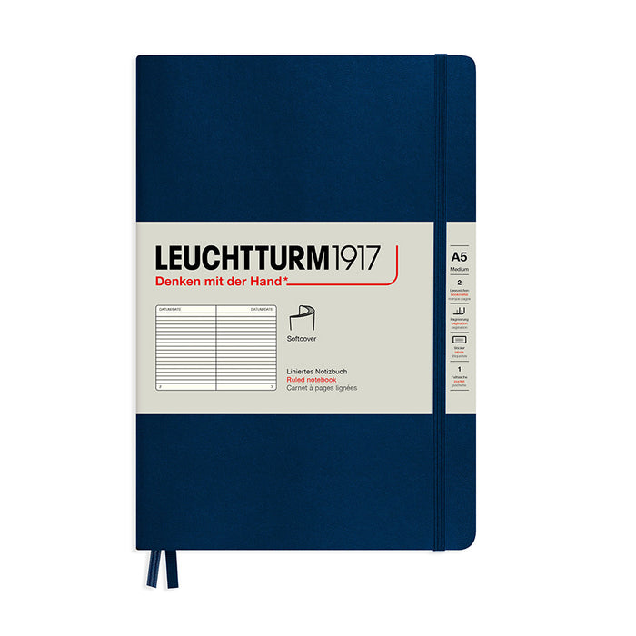 LEUCHTTURM1917 Softcover Notebook Medium Navy by LEUCHTTURM1917 at Cult Pens