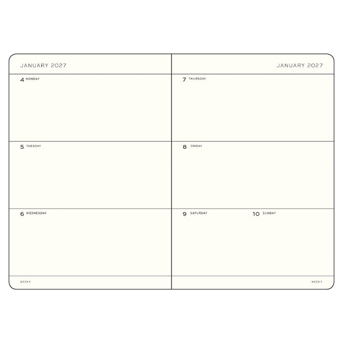 LEUCHTTURM1917 Weekly Planner 2027 Softcover Medium A5 Black