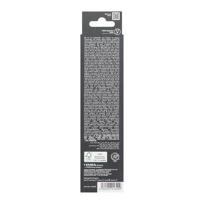 Lyra Graduate Manga Graphite Pencil Set of 6