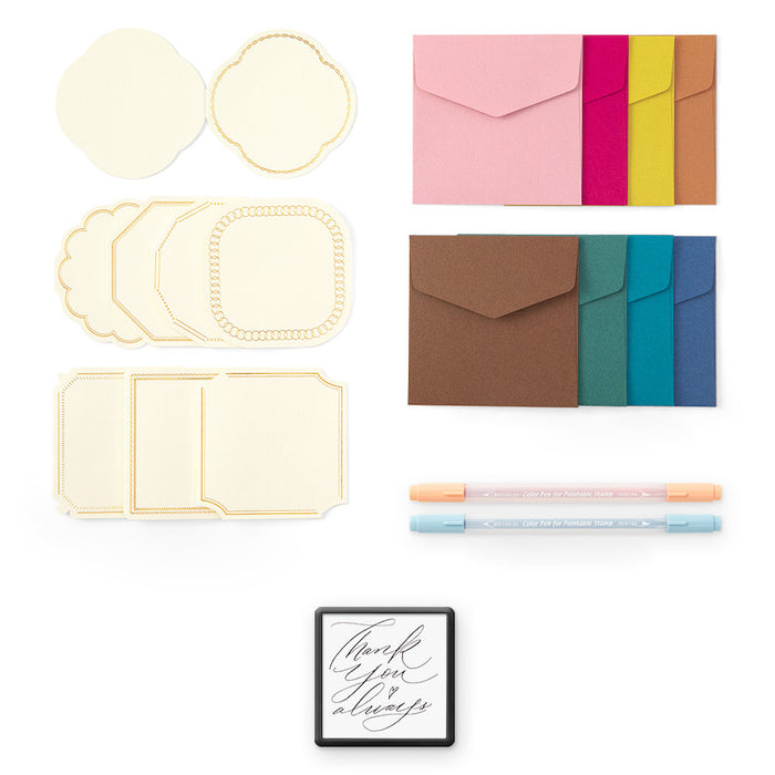 Midori Paintable Stamp Kit Limited Edition Thank you by Midori at Cult Pens