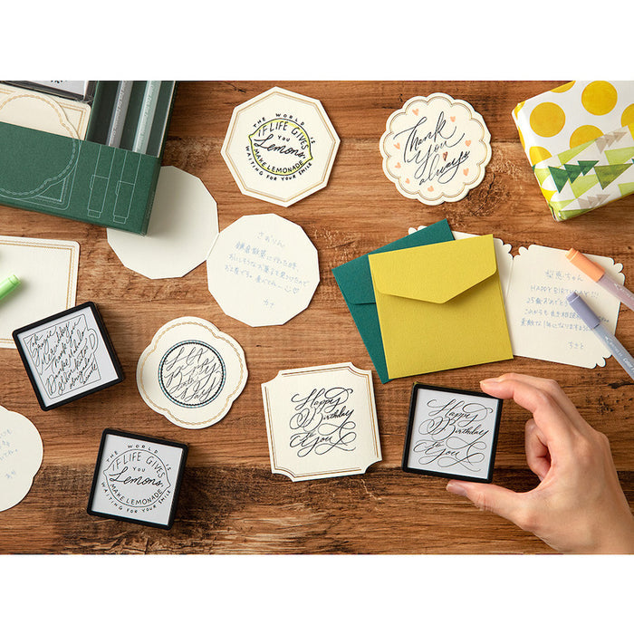 Midori Paintable Stamp Kit Limited Edition Wreath by Midori at Cult Pens