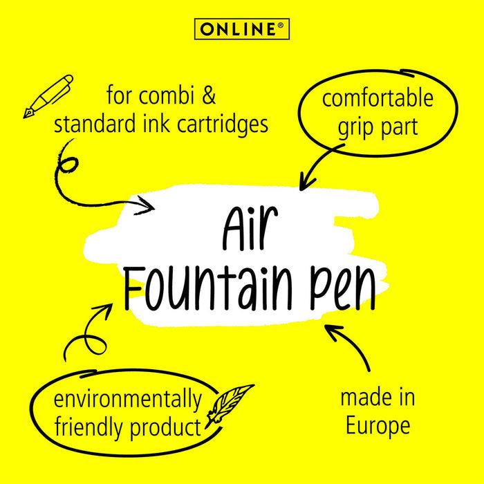 ONLINE AIR Blue Angel certificated fountain pen Black n'Grey
