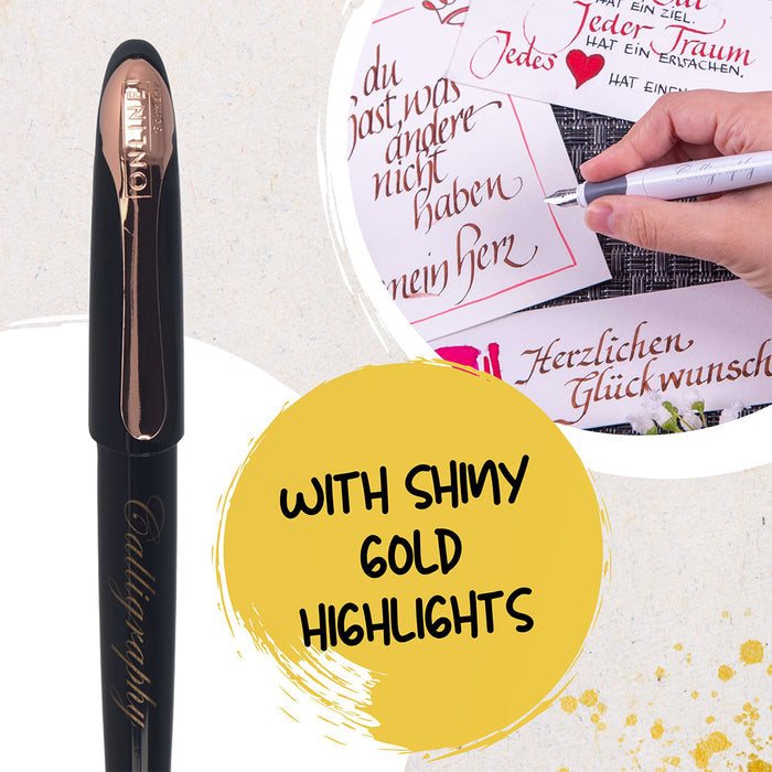 ONLINE Air Calligraphy Fountain Pen Black Rose