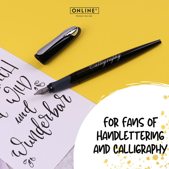 ONLINE Air Calligraphy Fountain Pen Black Rose