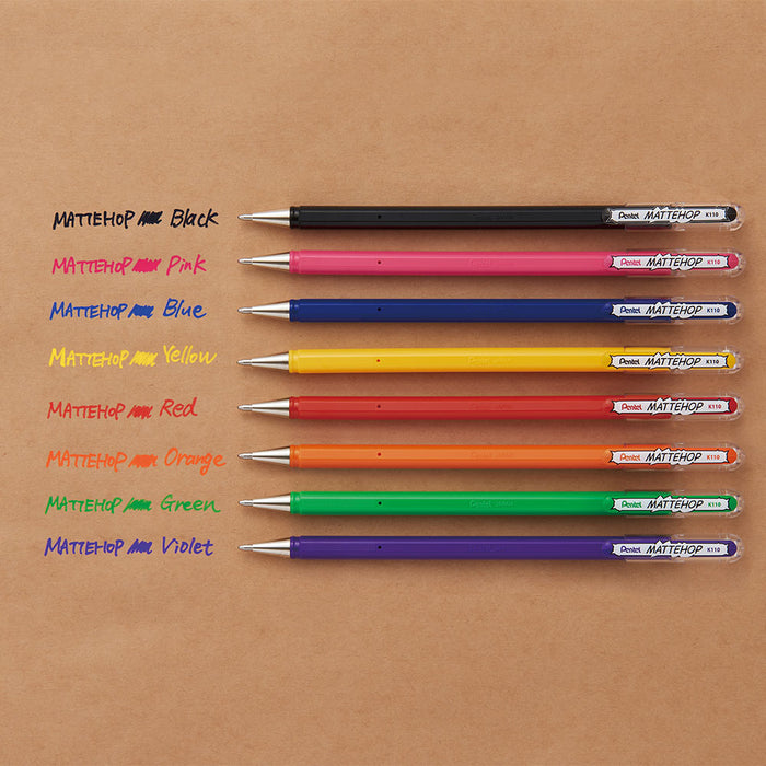 Pentel Mattehop Gel Pen Complete Set of 14