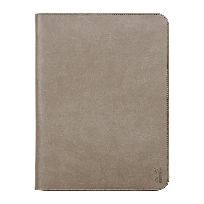 Rhodia Large Zipped Portfolio A4 Taupe by Rhodia at Cult Pens
