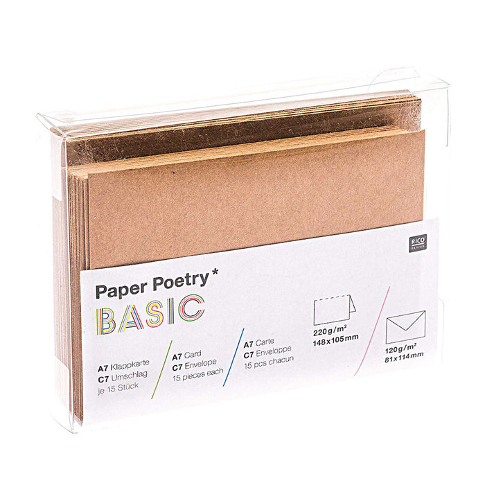 Rico Card Set Kraft C7/A7 by Rico Design at Cult Pens