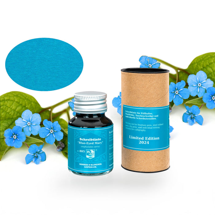 Rohrer & Klingner Limited Edition Fountain Pen Ink 50ml Blue Eyed Mary
