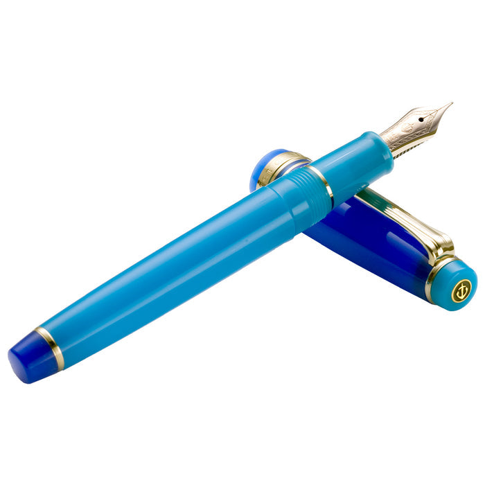 Sailor Professional Gear Slim Fountain Pen Blue Quasar 14K Zoom Nib by Sailor at Cult Pens