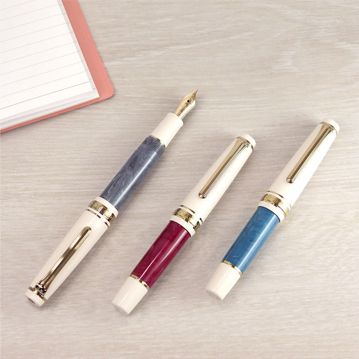 Sailor Professional Gear Slim Mini Rencontre Fountain Pen Bleu Ciel 14K Nib Medium Fine by Sailor at Cult Pens