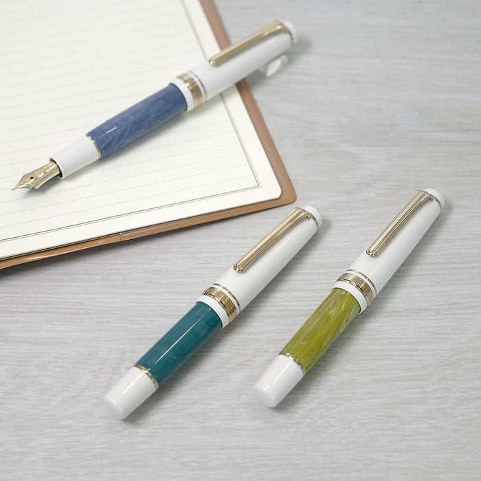 Sailor Professional Gear Slim Mini Rencontre Limited Edition Fountain Pen Vert Sapin 14k Nib