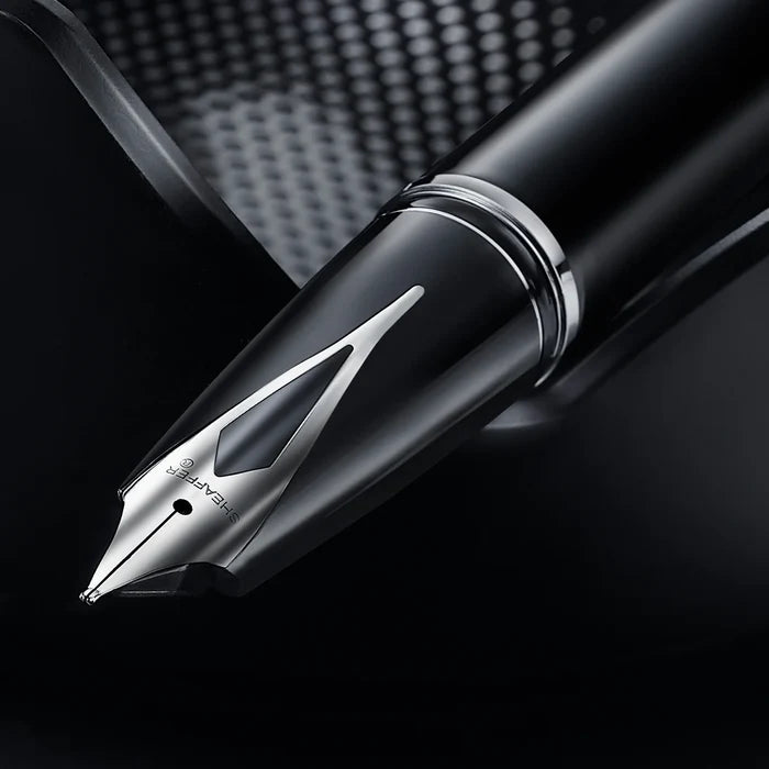 Sheaffer Legacy Fountain Pen Black with Chrome Trim and Leather Case Medium