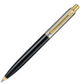 Sheaffer Sentinel 335 Ballpoint Pen Shiny Black with Chrome Cap and PVD Gold Trim