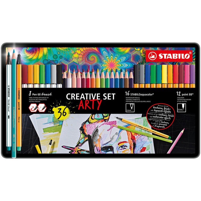 STABILO Aquacolour point 88 & Pen 68 Assorted Set of 36 by STABILO at Cult Pens