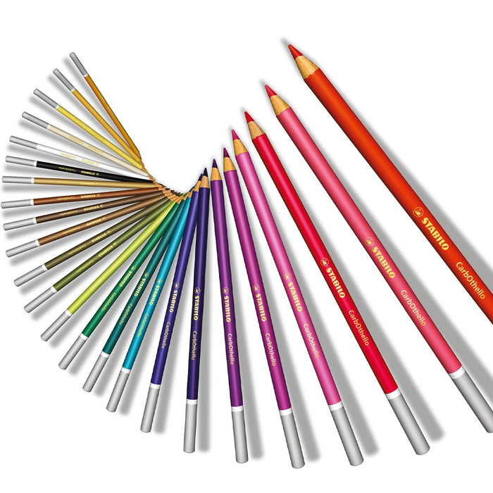 STABILO Carbothello Metal Box Of 12 Assorted Colours by Stabilo at Cult Pens