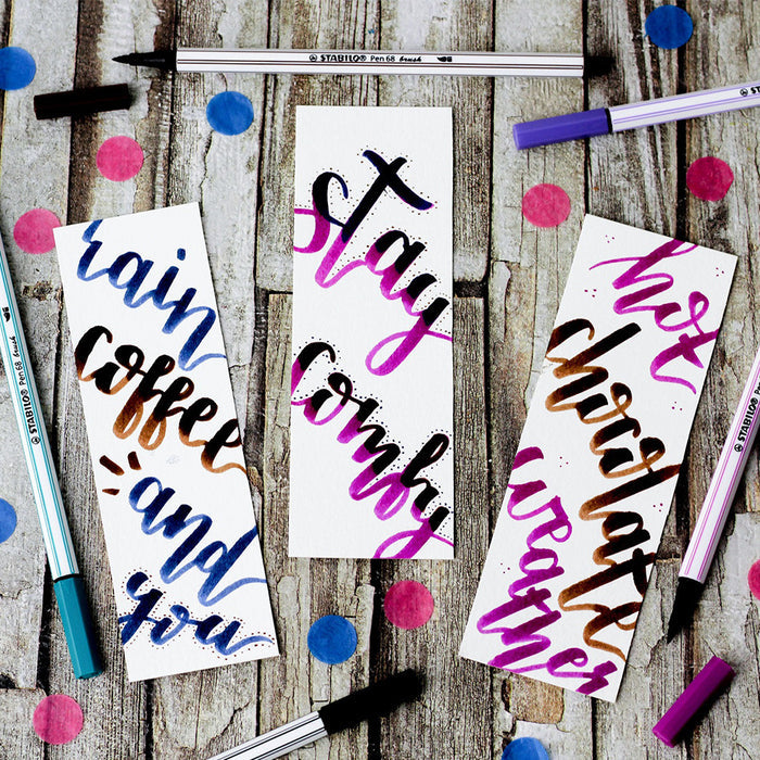 STABILO Pen 68 Brush Set of 24 Assorted by STABILO at Cult Pens