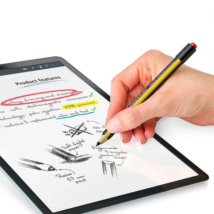 Staedtler Noris Jumbo Digital Pen Yellow by Staedtler at Cult Pens
